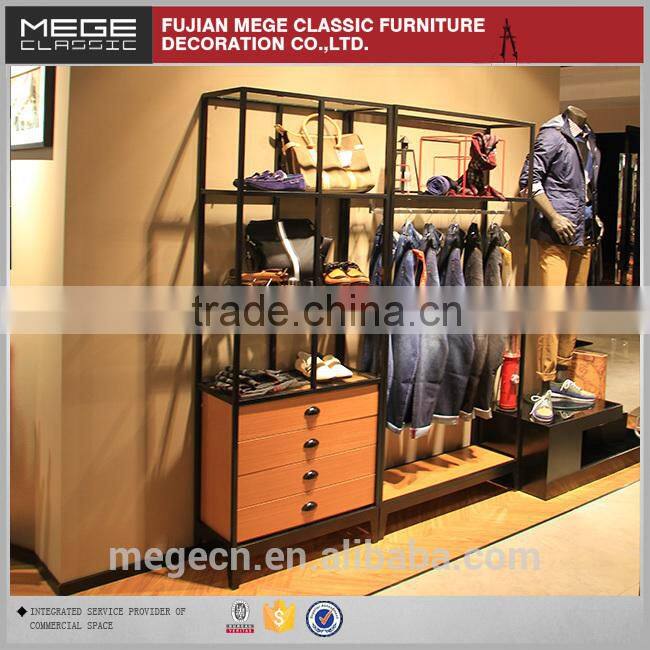 Clothing Wall Display Fixture With Drawers