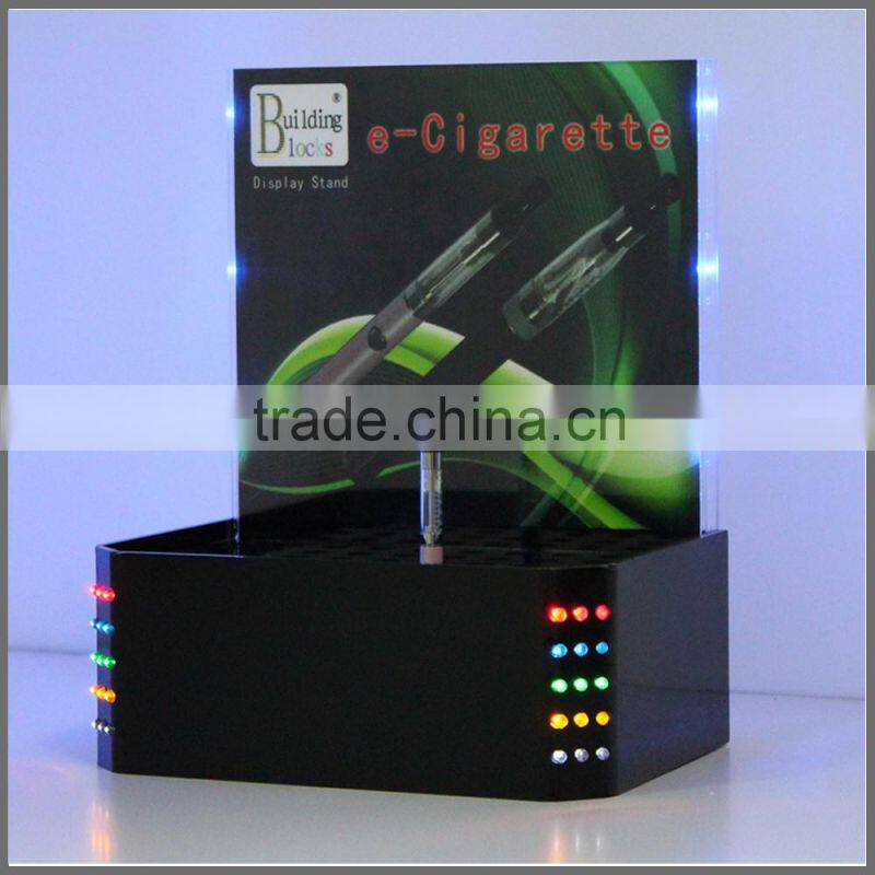 SSW-CA-211 New Design Acrylic Electronic Cigarette Display Stand / Electronic Cigarette Display Racks with Attractive LED Lights