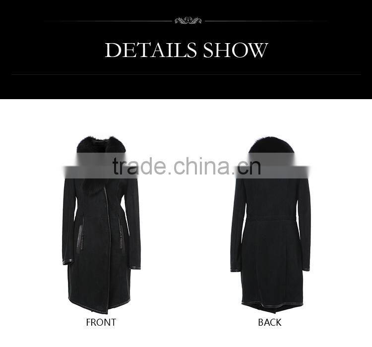 Top Quality Women's Sheared Black Mink Reversible Fur Coat