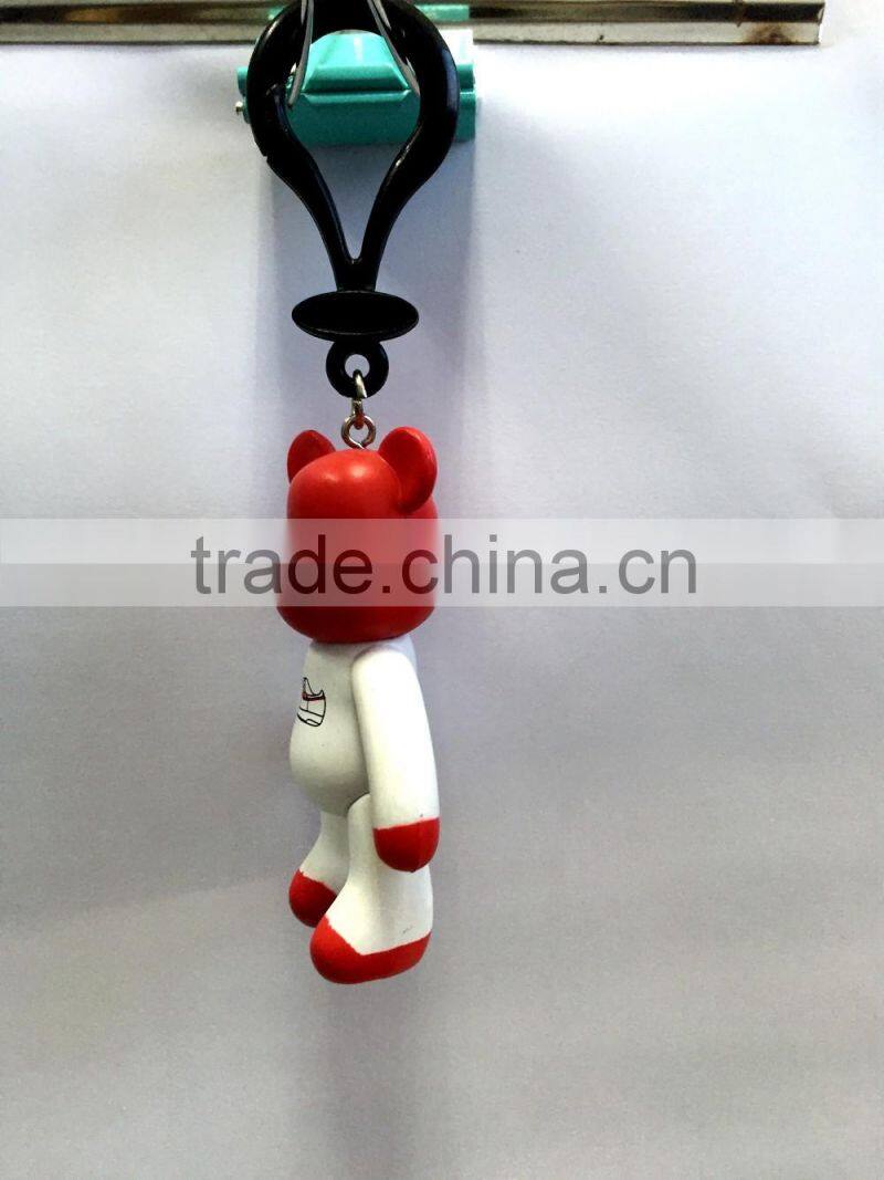 Small Size Groomy Bear Vinyl Toys, Customized Plastic KeyChain Toys