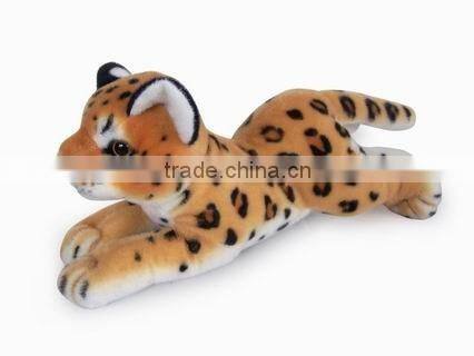 factory wholesale realistic plush grovel black panther stuffed plush jungle animal plush black panther soft toy