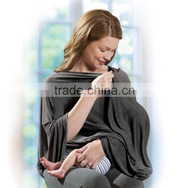 Luxurious bamboo comtforter breastfeeding dark brown nursing cover and poncho