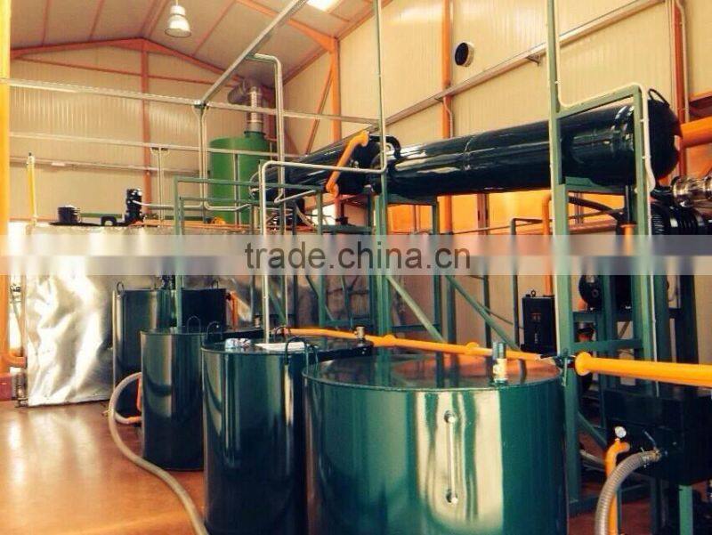change black to yellow dirty engine oil recycling to base oil machine