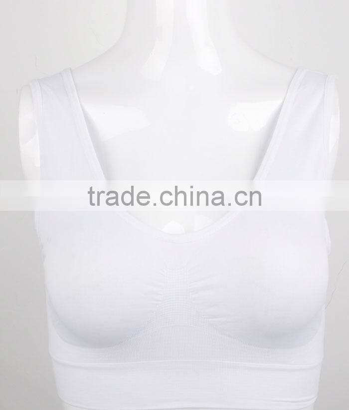 Non Padded Leisure Hot Sexy Ladies Comfy Crop Top Vest Sports Bras Plus Size 3 Colors Option