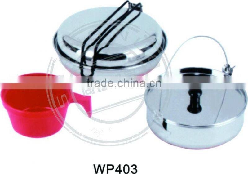 thin double fry pan set for picnic