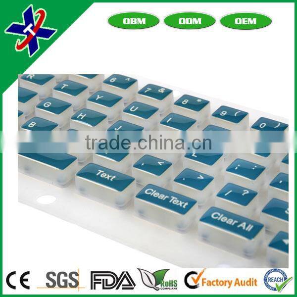 OEM Food Grade durable Customized Silicone Rubber Keypads, Keyboard, Button, Key