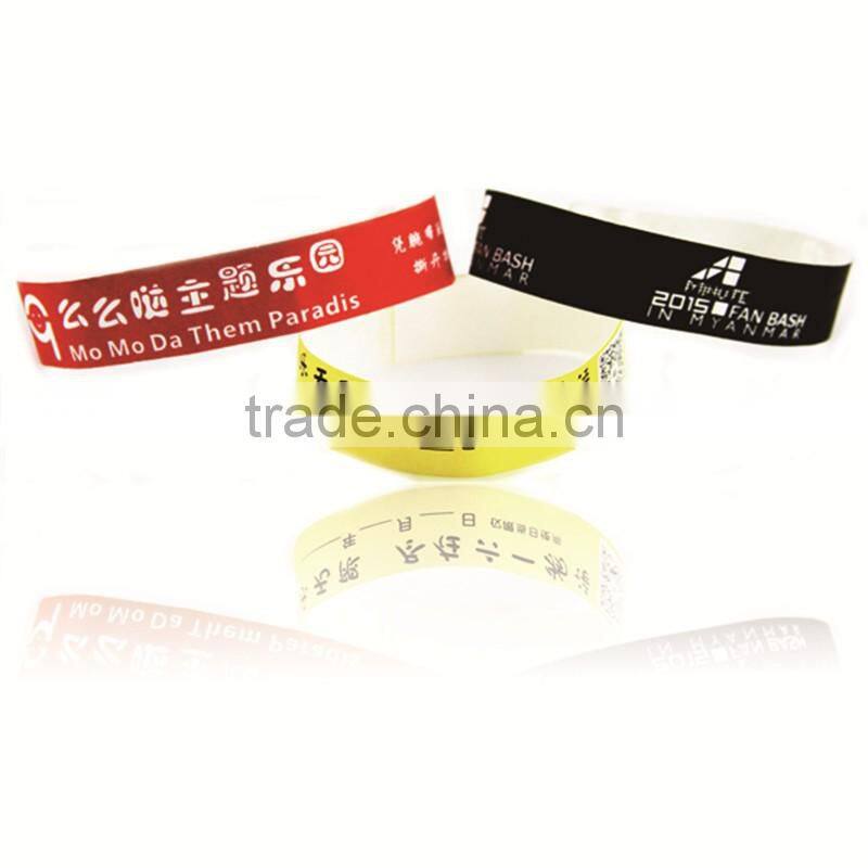 NFC chip 13.56 MHz Passive waterproof disposable rfid nfc bracelet wristband for children