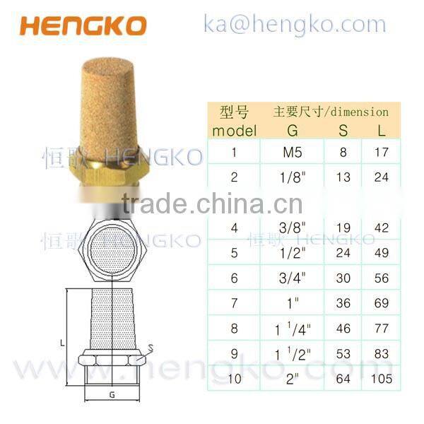 Sintered ss brass air silencer