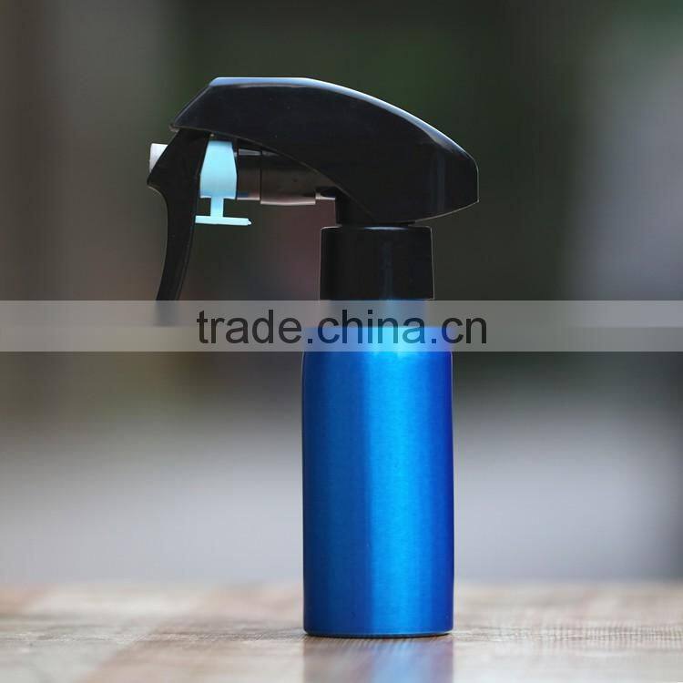 Wholesale 30ml-500ml blue aluminum cosmetic trigger spray bottle for cosmetic perfume packaging