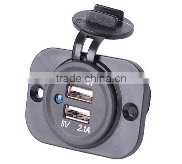 Waterproof USB Charger Adapter Socket 12 Volt Outlet Power Marine Motorcycles
