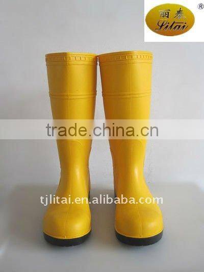 PVC safety shoes with steel toe