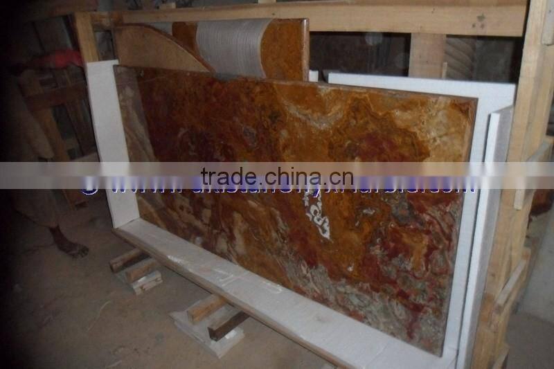 DECORATIVE MULTI RED ONYX COUNTERTOPS