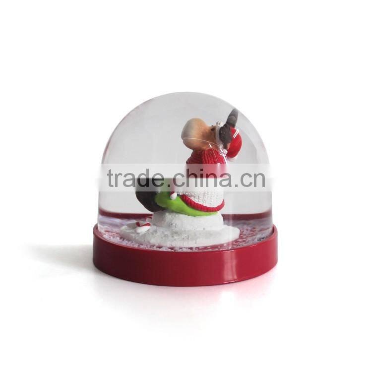 2016 clear plastic snow globe
