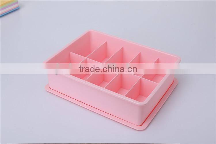 Stackable Plastic Underware Storage Box Clothes Drawer Organizers with Divided Cells
