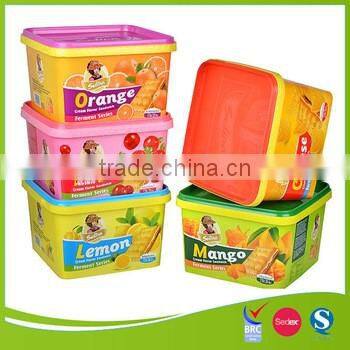 2.7L IML cookies plastic container with different labels