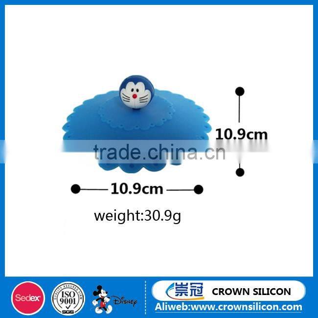 Food grade drinking heat resistance panda silicone cup lid