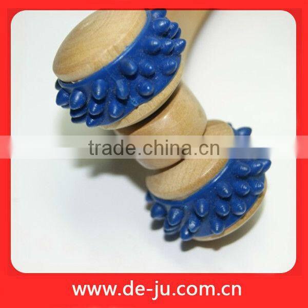 Curved Handle Wheel Massager Back Scrubber Legs And Feet Massage