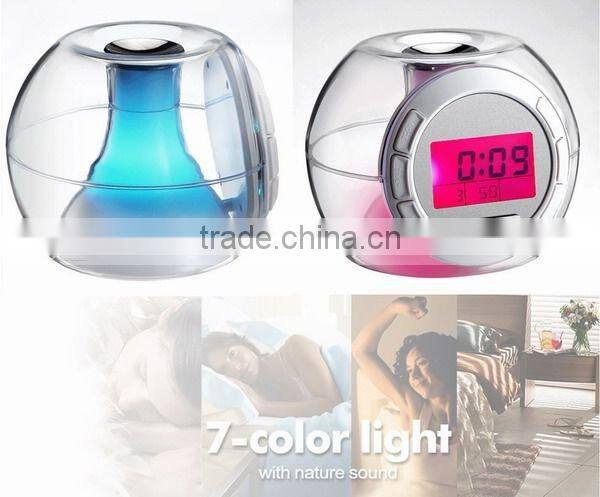 Natural sound LCD alarm clock