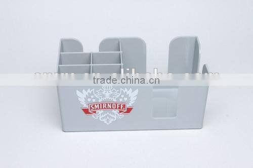 PS ABS 6 Compartments Bar caddy/Napkin Straw Stirrer Holder