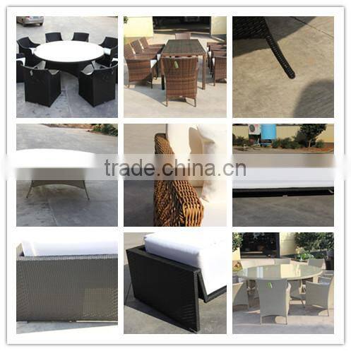 2017 Trade Assurance Most Popular New arrival outdoor pe rattan restaurant used dining table set furniture