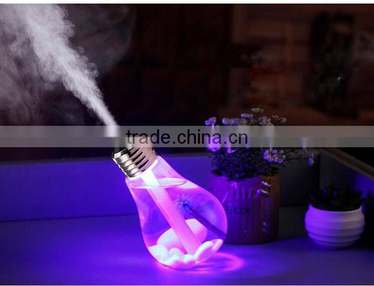 Aromatherapy Colorful luminous desktop micro landscape floret bottle humidifier