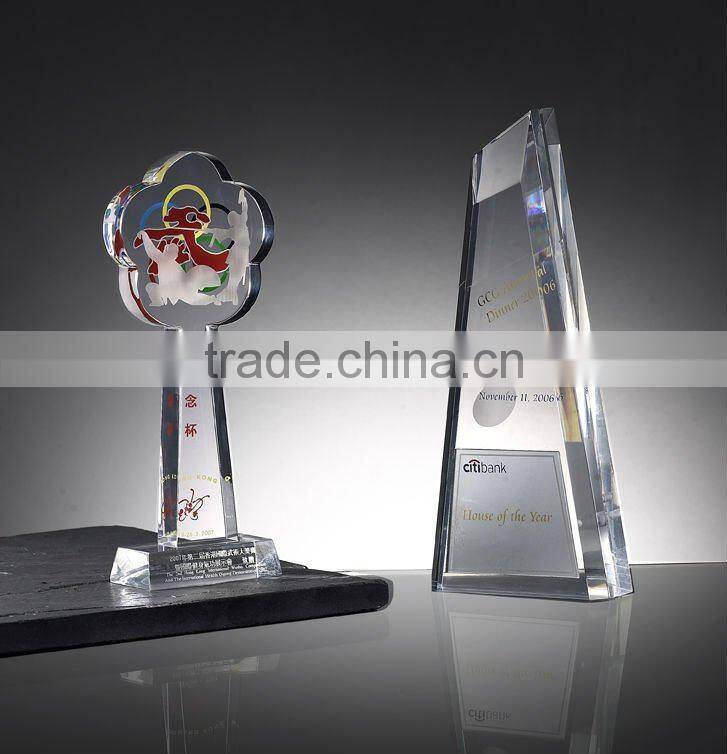 Acrylic trophy design/clear factory shield award trophy new design acrylic awards and trophies