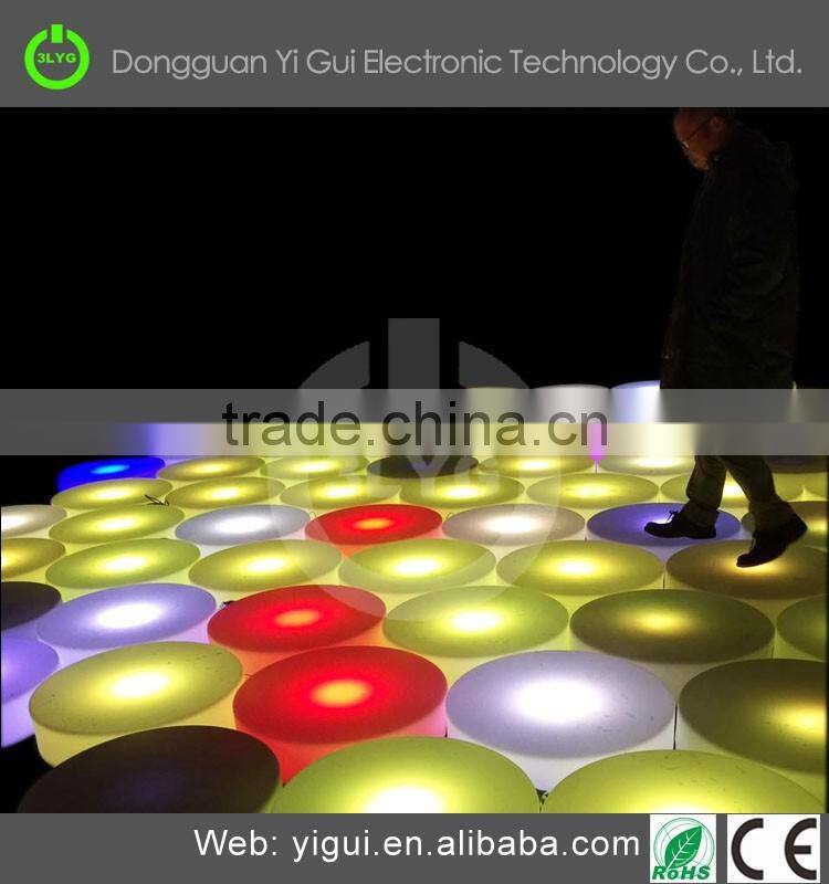 hot 2017 remote control touch sensitive round dance floor