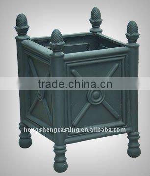 2017 China cast iron planter square street flower pot