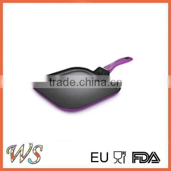Non stick Fry Cooking Pan with Purple Handle