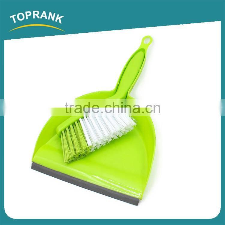 Toprank Household Durable Kitchen Cleaning Plastic Mini Hand Dustpan Broom Set With Small Cleaning Brush
