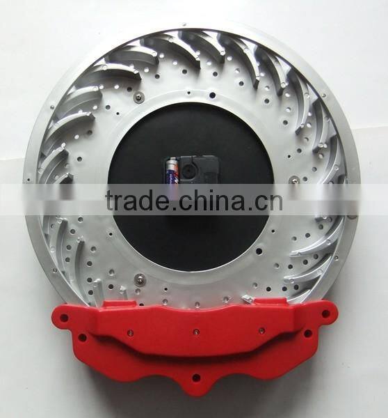 High quality fancy car wheel hub shape metal wall clock