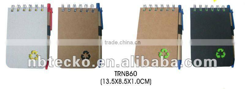 Lovely design ECO friendly Recycled spiral paper notepad