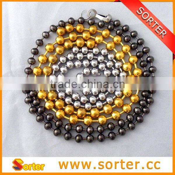 Manufacturer For Nickel Stainless steel Steel Brass Metal Beaded Ball Chain For Wholesale