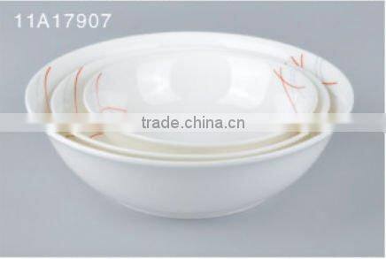 12PCS luxury hotel flower surface white ceramic dinnerware set