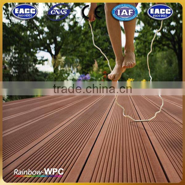 2014 new WPC composite decking floor, waterproof and easy install floor tile, low price WPC decking floor for sale, solid floor