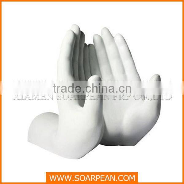 Giant fiberglass hands statues commercial display