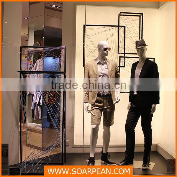 shopping mall window metal frame display product
