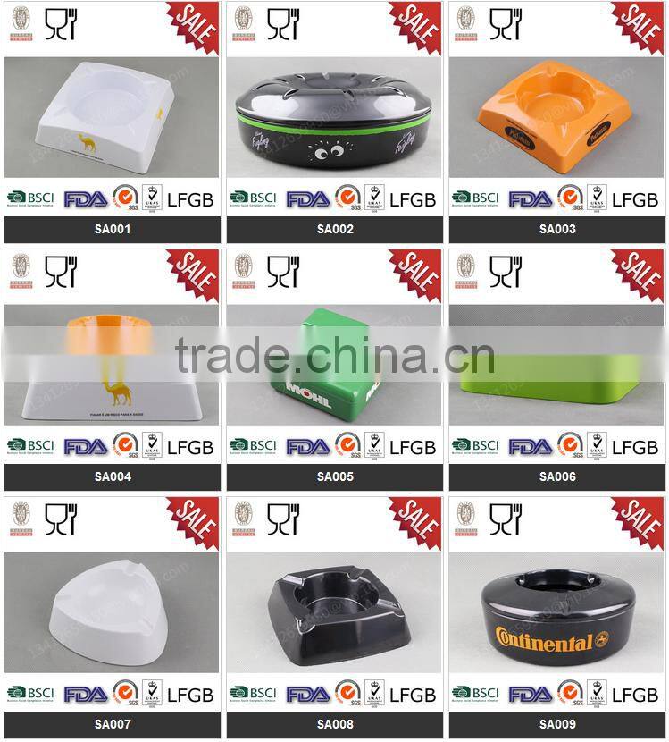 Square Smokless green Melamine Ashtray