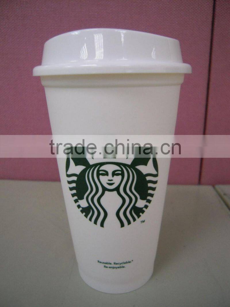 reusable customized plastic travel coffee cup
