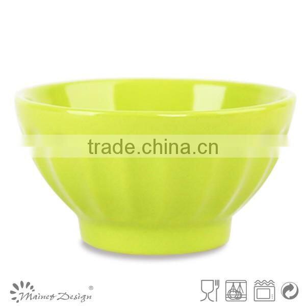 Ceramic glazing embossed bowl stoneware