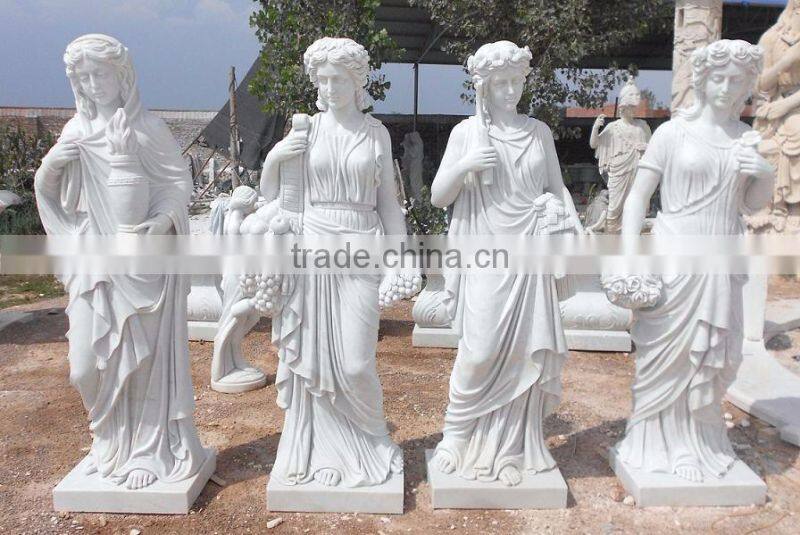 Life size garden sculpture four seasons marble statues for sale
