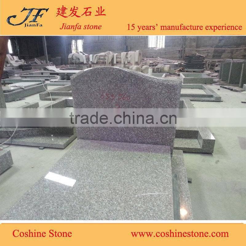 Cheap tombstone gray granite memorial bench bench tombstone