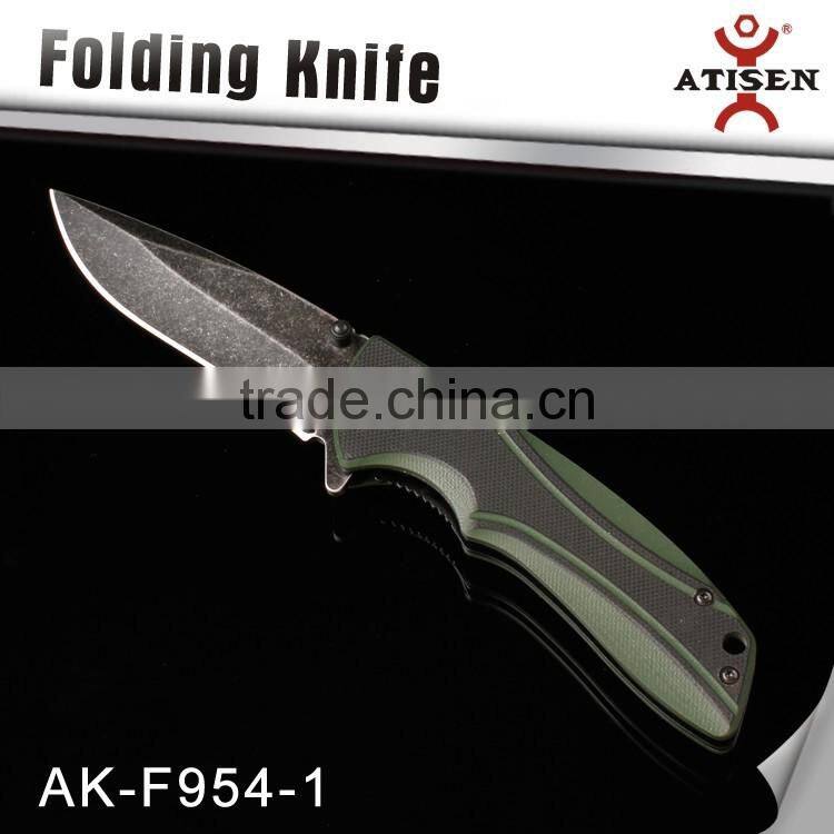 G10 Handle Folding Knife Outdoor Camping Hand Tools