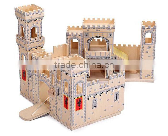 wholesale delicate baby wooden dollhouse playset stylish wooden dollhouse toy for kids W06A033