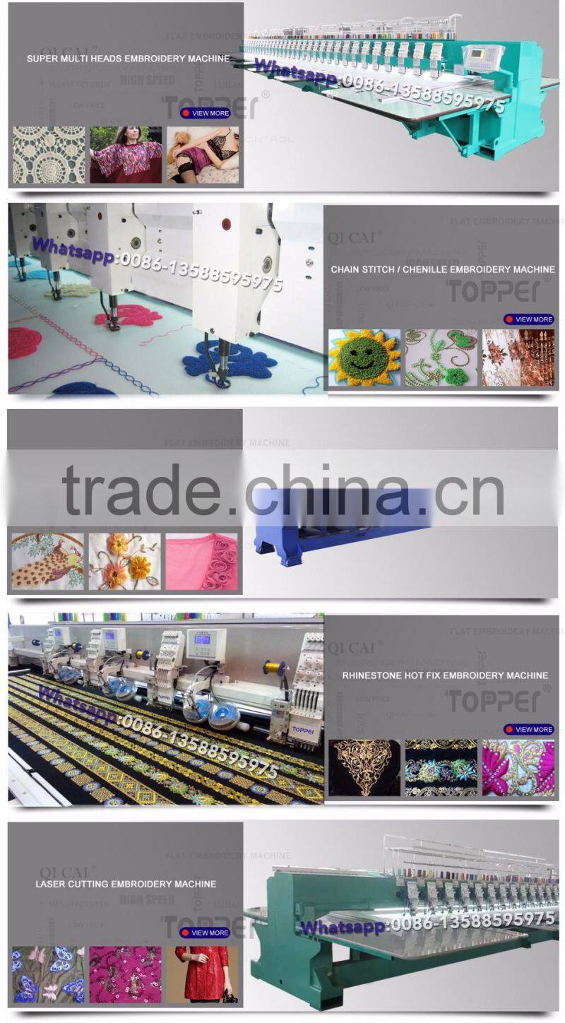 6head/15 head used flat computerized embroidery machine