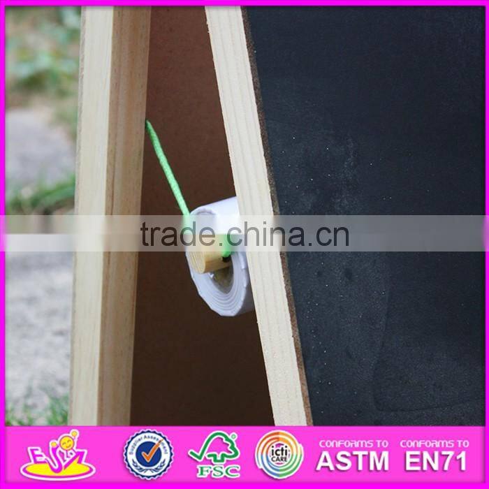 2016 new design double-sided wooden kids chalkboard easel W12B105