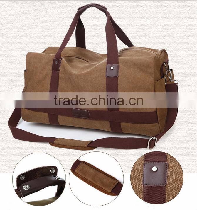Custom colors canvas duffel travel bag