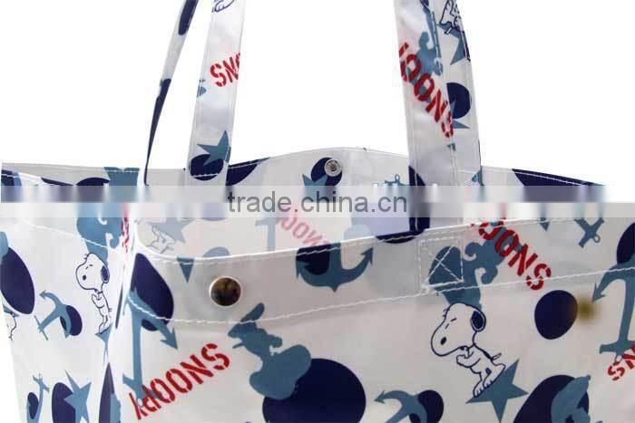 ECO Friendly 300D Fashion Style Full Cartoon Printing Shopping Tote Bag,Women Travel Handbag