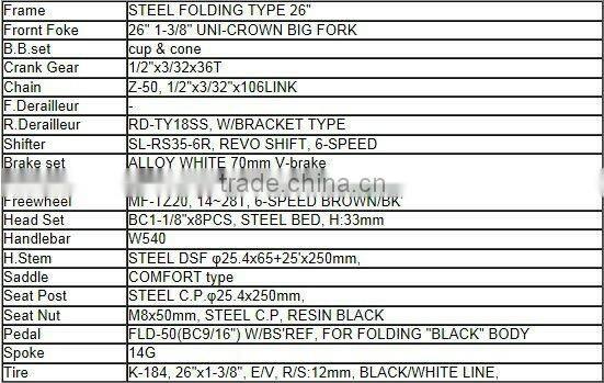 Foldable Bike Japanese Design City Bicycle W626 WACHSEN