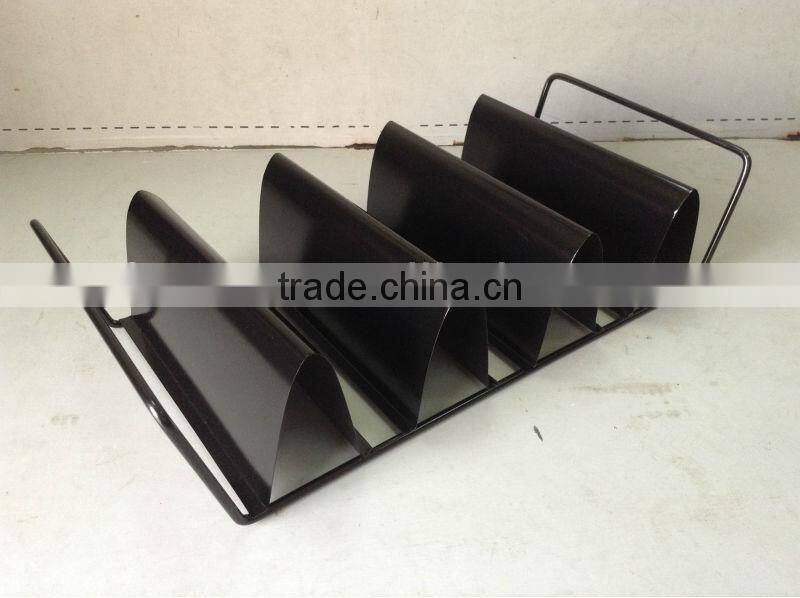 Non-stick baked taco & bacon rack